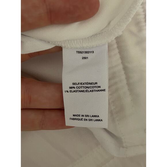 Derek Lam 10 Crosby Wide leg button pants high rise flare white size 27 - Picture 7 of 7